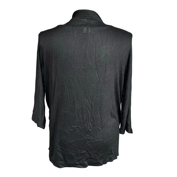 Time and Tru Womens Cardigan Sweater Open Front Lightweight Long Sleeve Black XL - Picture 5 of 9